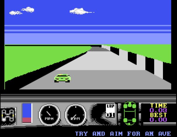 Days of Thunder - Commodore 64 game screenshot (1990) by Mindscape